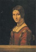 Leonardo  Da Vinci Portrait of a Lady at the Court of Milan (san05) oil on canvas